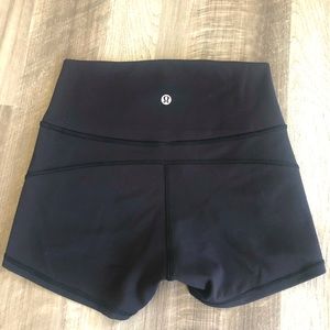 Gently Used Lululemon In Movement Shorts, Black, Size 4